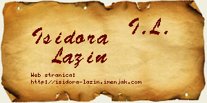 Isidora Lazin vizit kartica